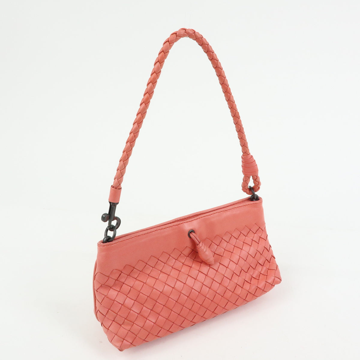 Bottega Veneta Shoulder Intrecciato Nappa Pink Leather Shoulder Bag Bag (Pre-Owned)