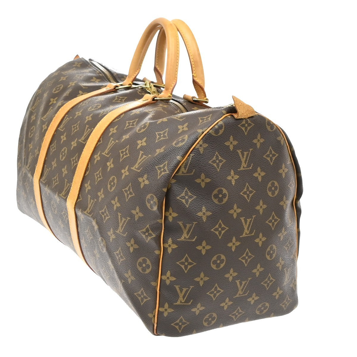 Louis Vuitton Keepall Monogram Brown Canvas Travel Bag Bag (Pre-Owned)