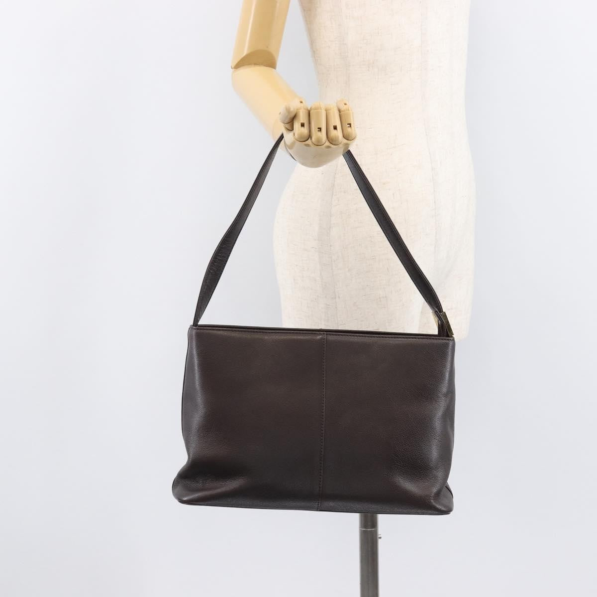 Burberry Shoulder Bag Leather Brown Leather Shoulder Bag Bag (Pre-Owned)