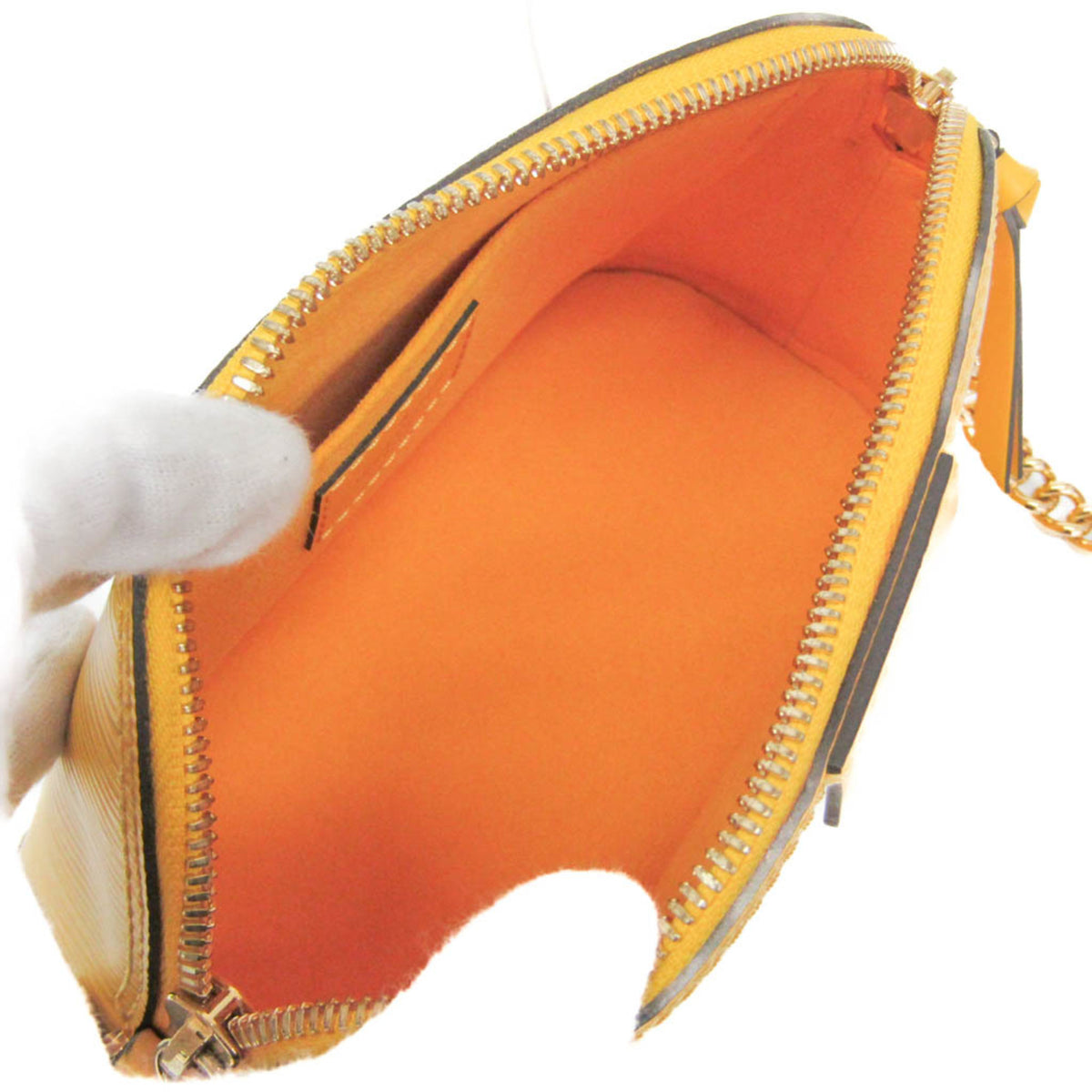 Louis Vuitton Alma Chain Epi Leather Yellow Leather Shoulder Bag Bag (Pre-Owned)