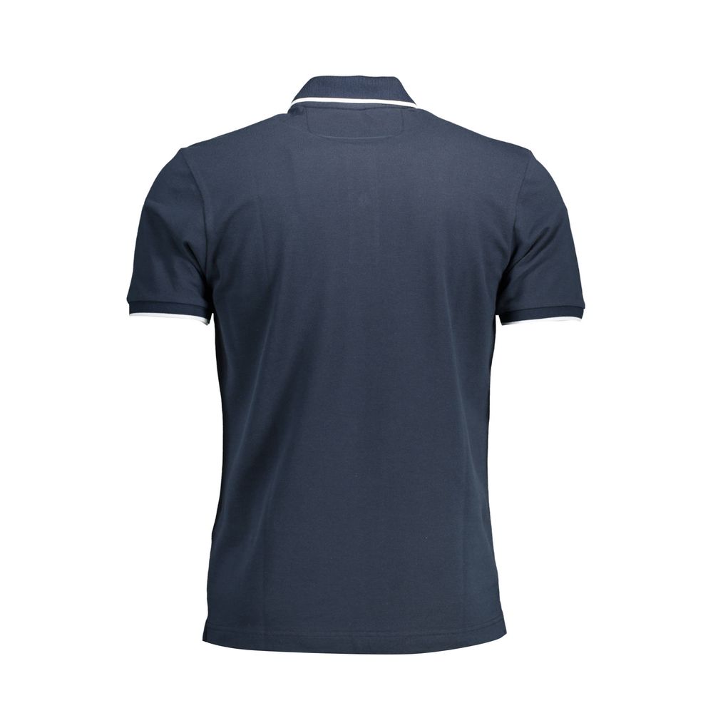 La Martina Blue Cotton Men Polo Men's Shirt
