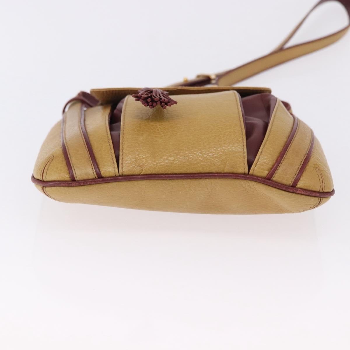 Cartier Tasseled Must De Cartier Leather Brown Leather Shoulder Bag Bag (Pre-Owned)