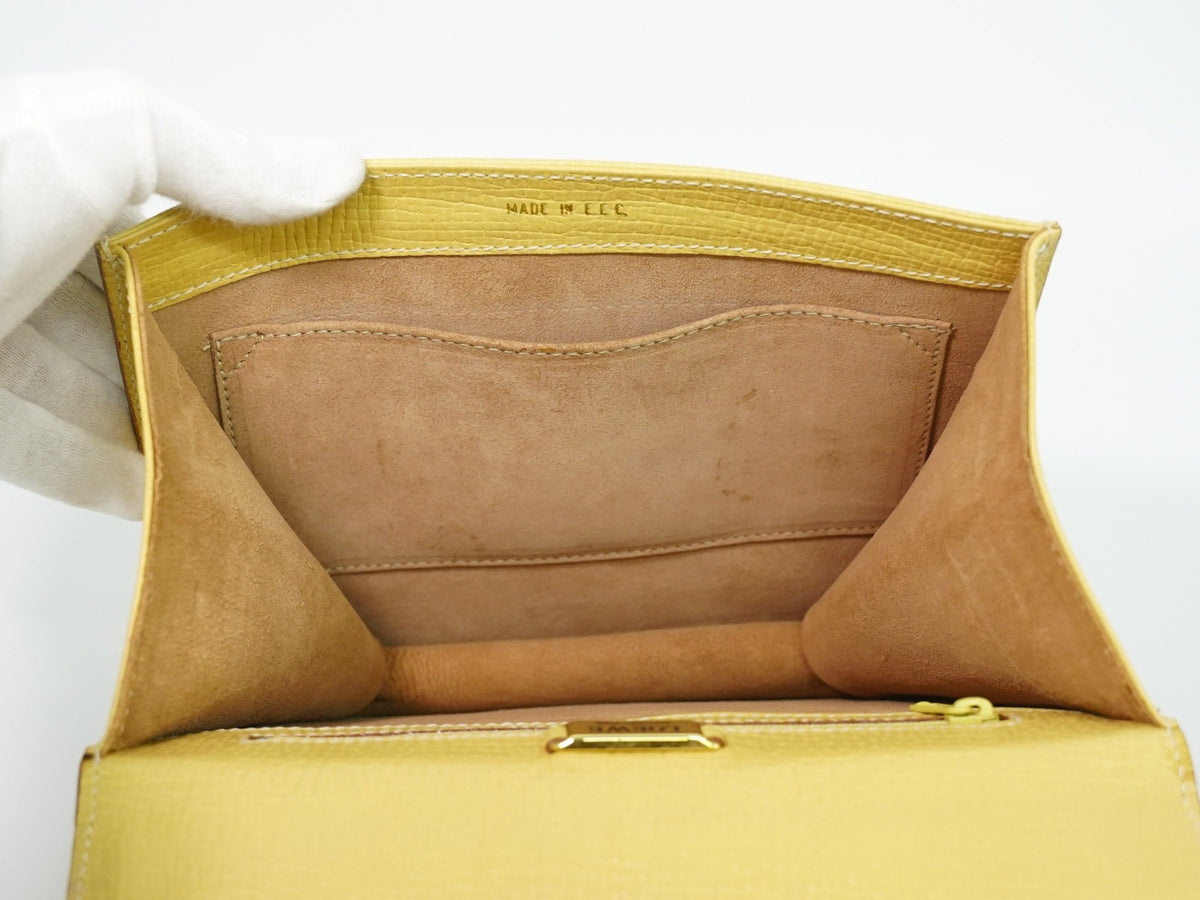 Loewe Barcelona Top Handle Leather Yellow Leather Tote Bag Bag (Pre-Owned)