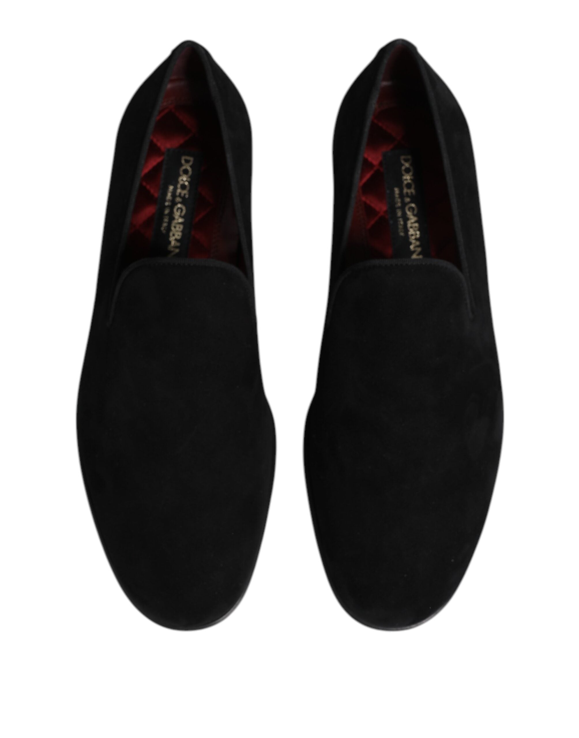 Dolce & Gabbana Black Suede Slip On Loafers Formal Men's Shoes