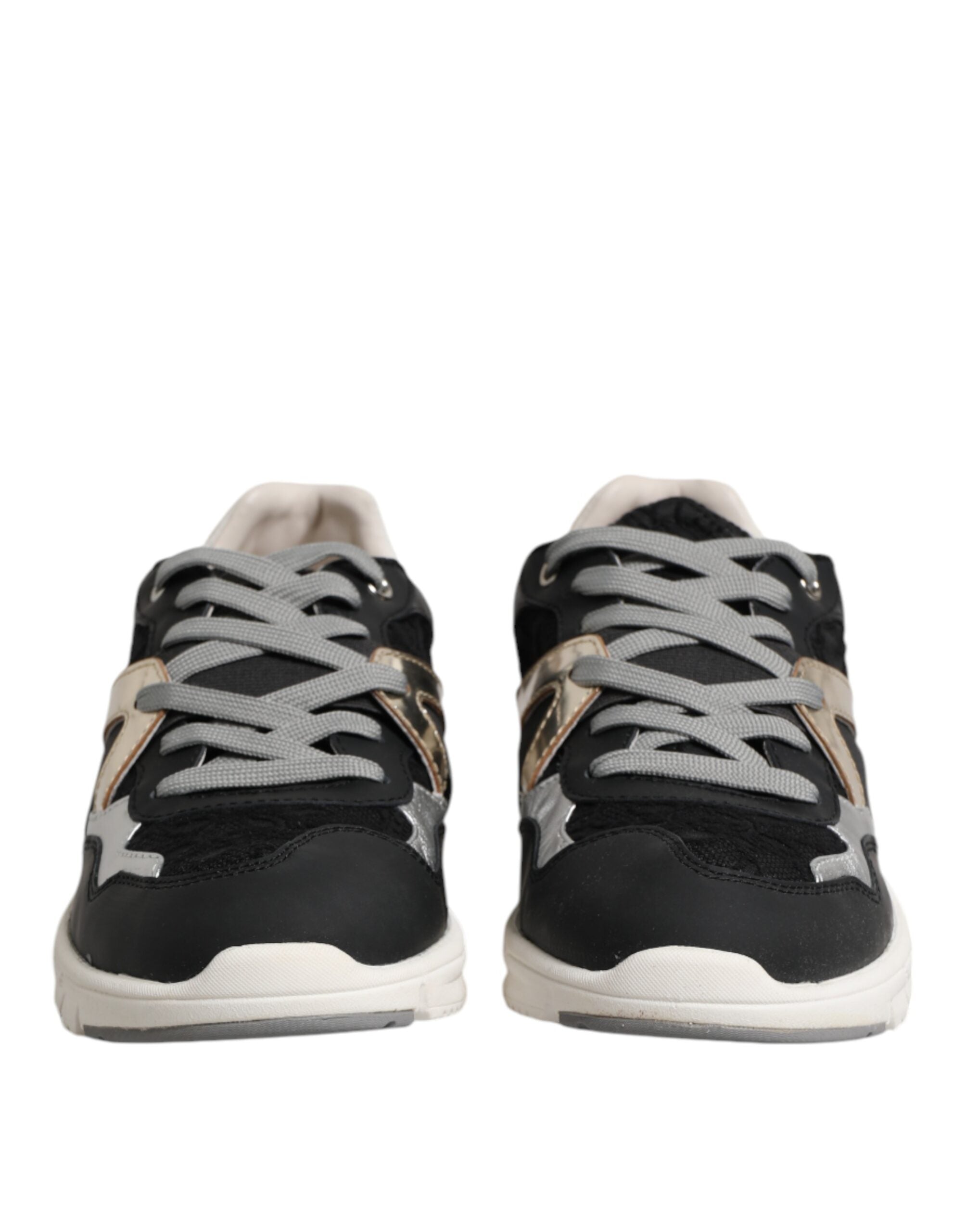 Dolce & Gabbana Multicolor Leather Suede Low Top Sneaker Men's Shoes (Pre-Owned)