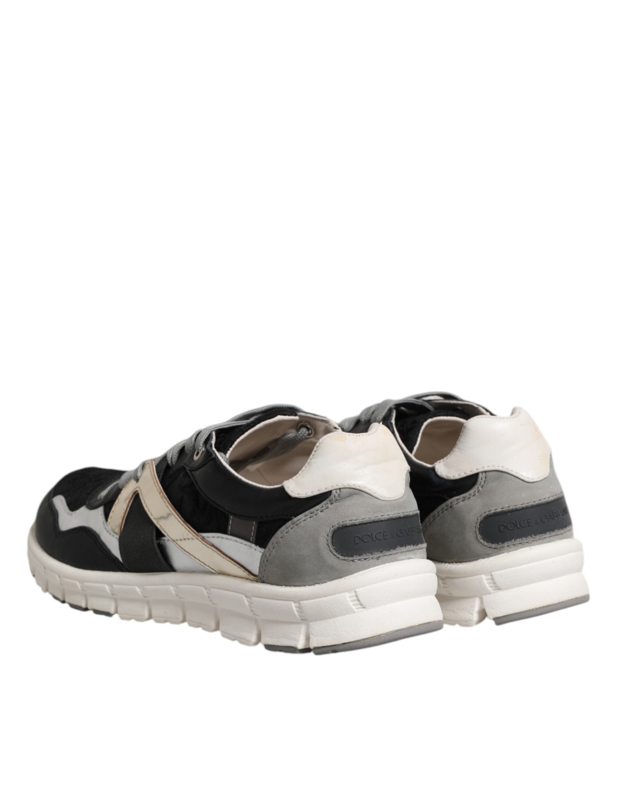 Dolce & Gabbana Multicolor Leather Suede Low Top Sneaker Men's Shoes (Pre-Owned)