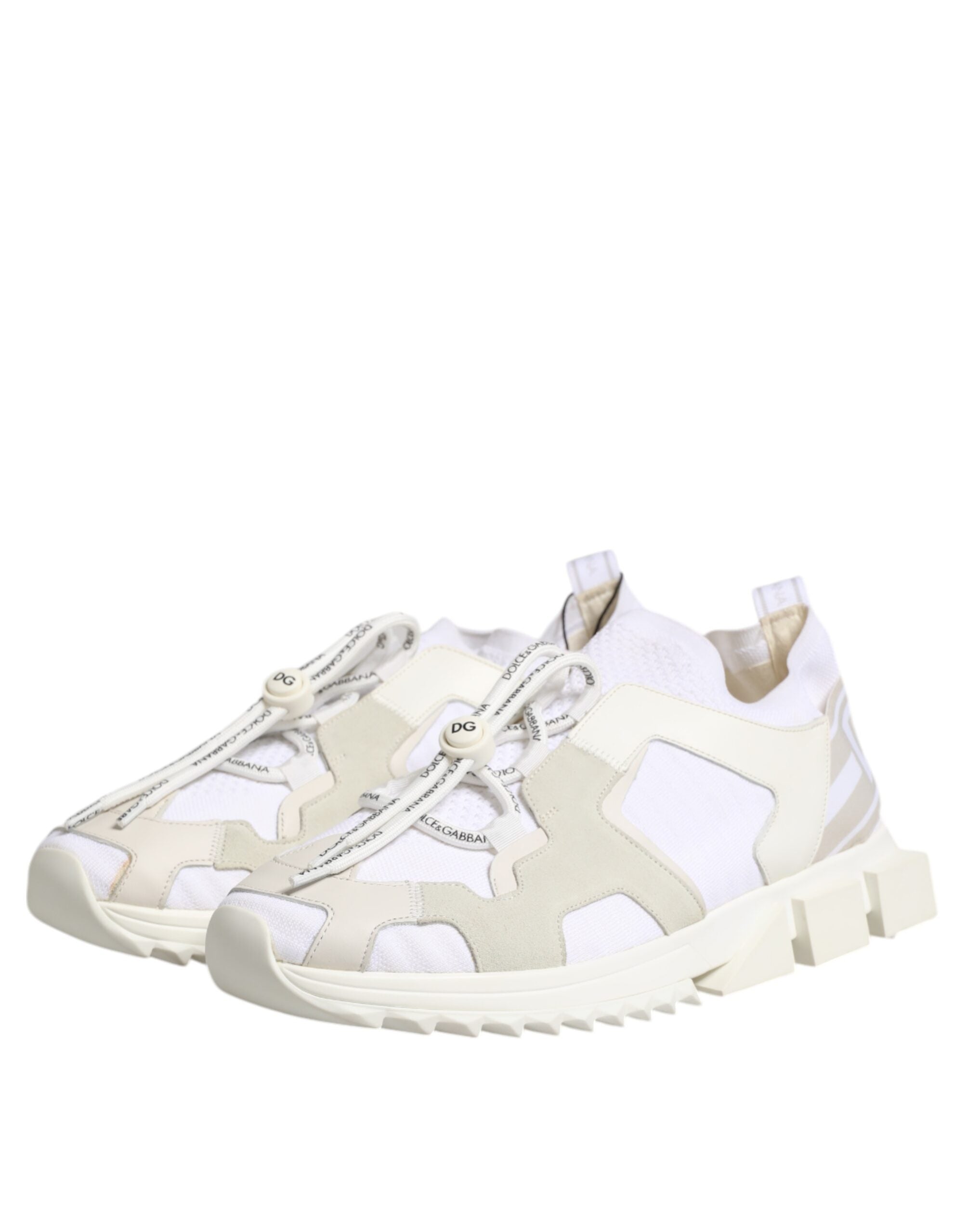 Dolce & Gabbana White Mesh Sorrento Trekking Sneakers Men's Shoes (Pre-Owned)