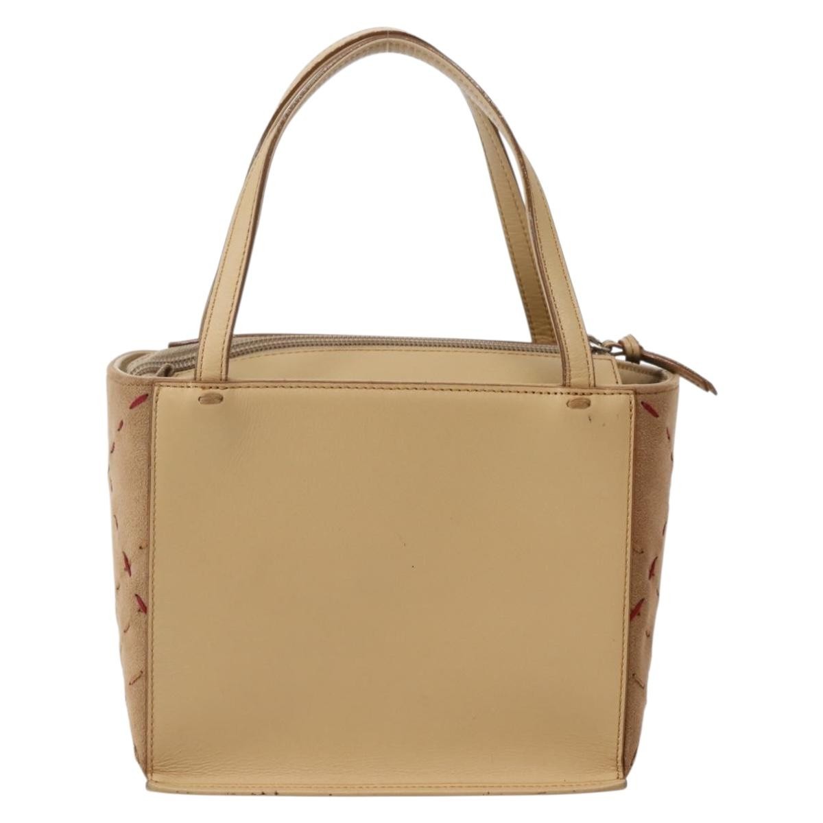Burberry Vintage Leather Beige Leather Handbag (Pre-Owned)