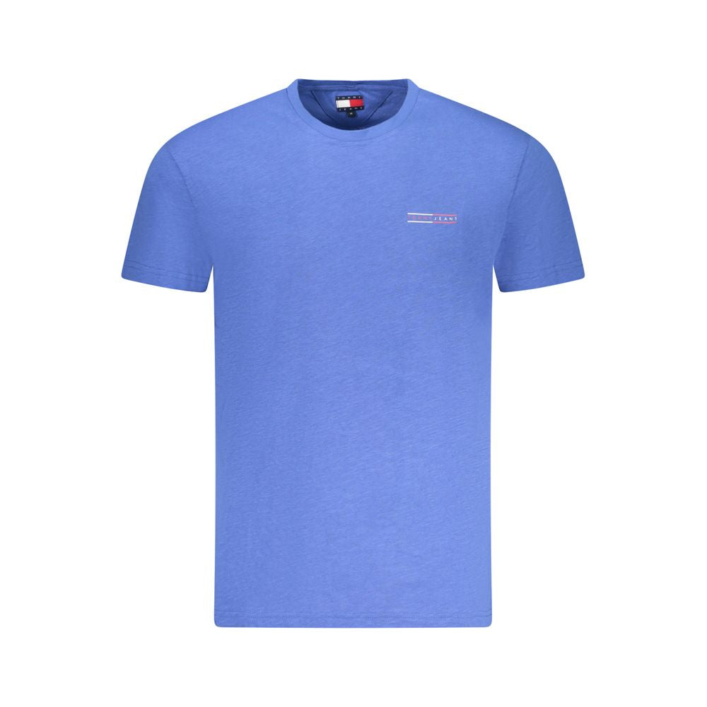 Tommy Hilfiger Blue Cotton Men Men's T-Shirt