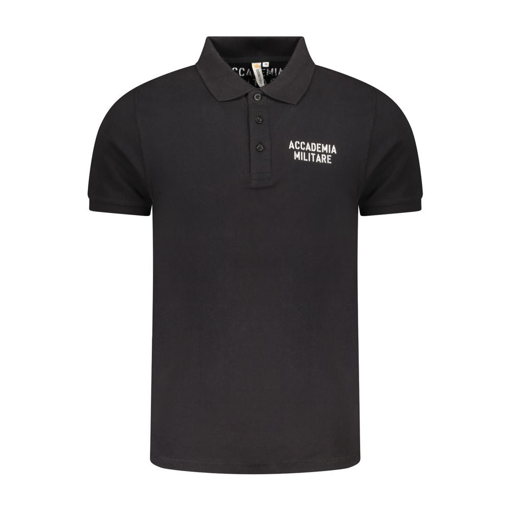 Accademia Militare Black Cotton Men's Polo Men's Shirt