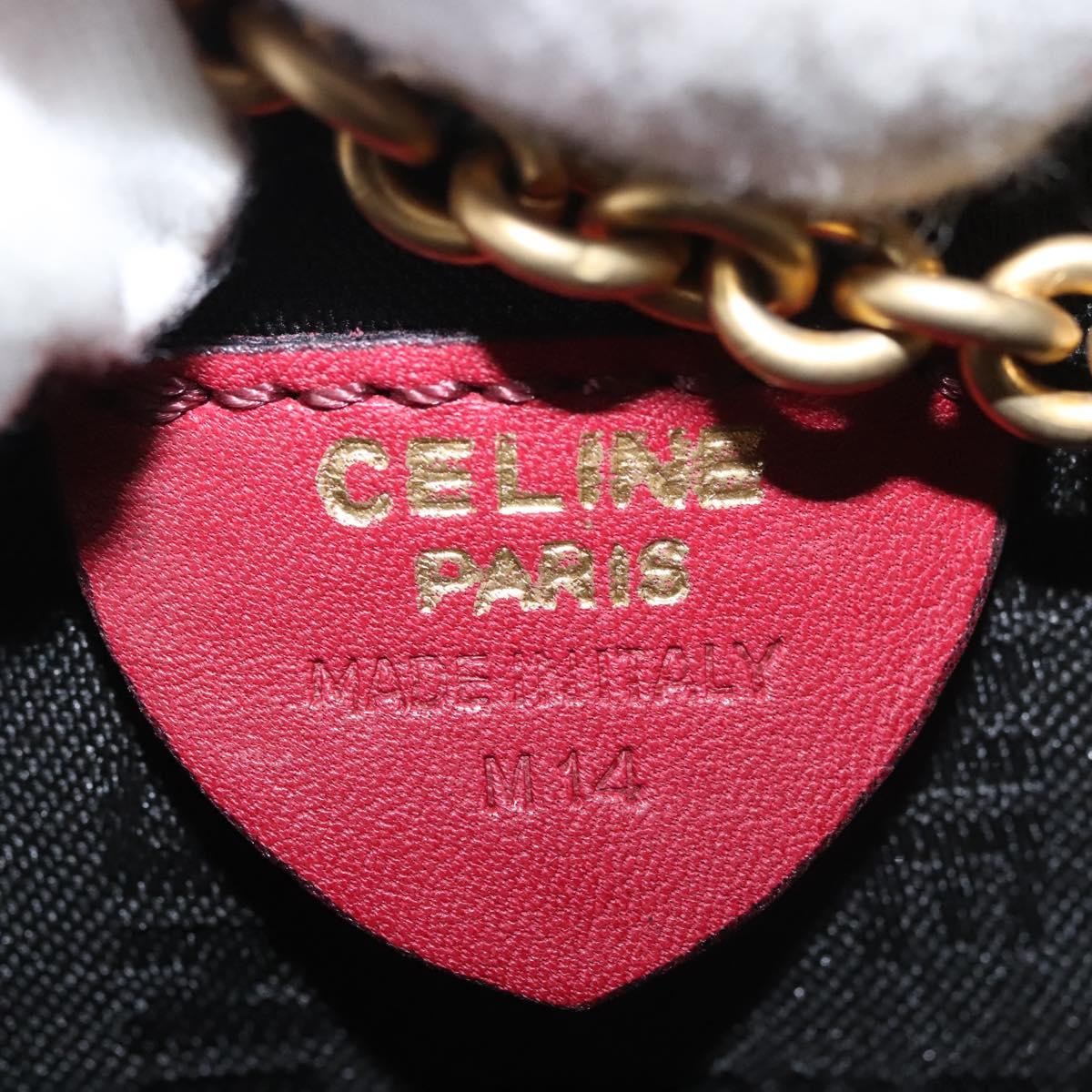 Celine Vintage Leather Red Leather Shoulder Bag Bag (Pre-Owned)