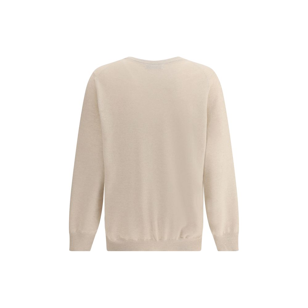 Brunello Cucinelli Beige Cashmere Men's Sweater