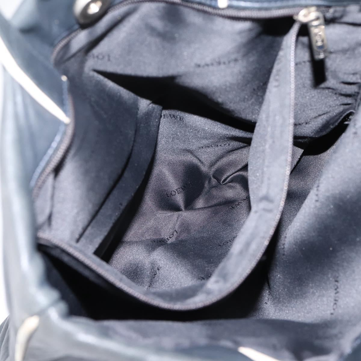 Loewe Tote Leather Black Leather Tote Bag Bag (Pre-Owned)