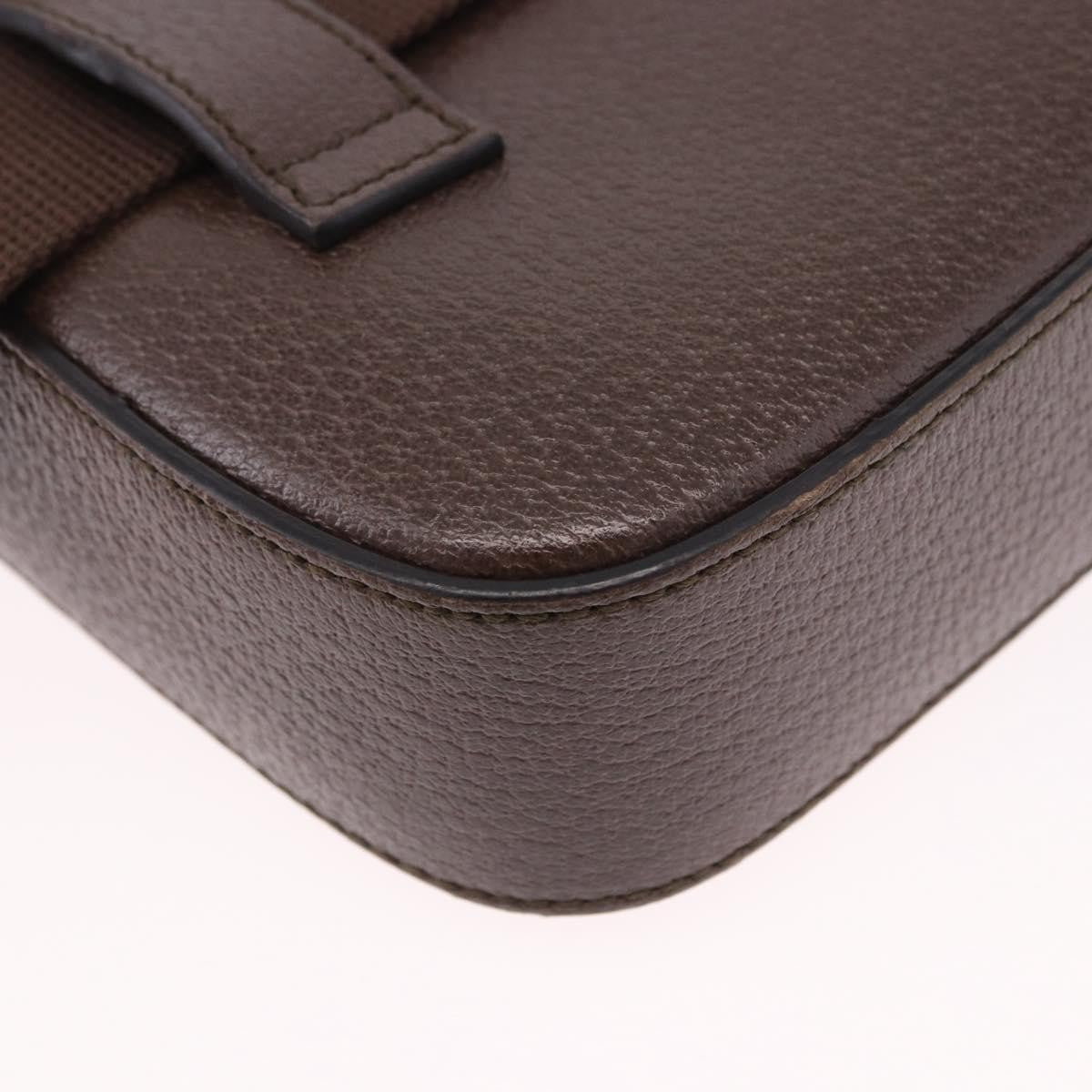 Gucci Aria 100Th Anniversary Belt Printed Leather Brown Leather Clutche & Pouche Bag (Pre-Owned)