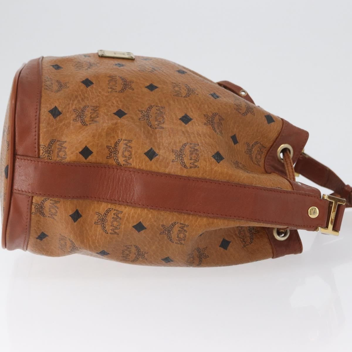 MCM Visetos Canvas Brown Canvas Shoulder Bag Bag (Pre-Owned)