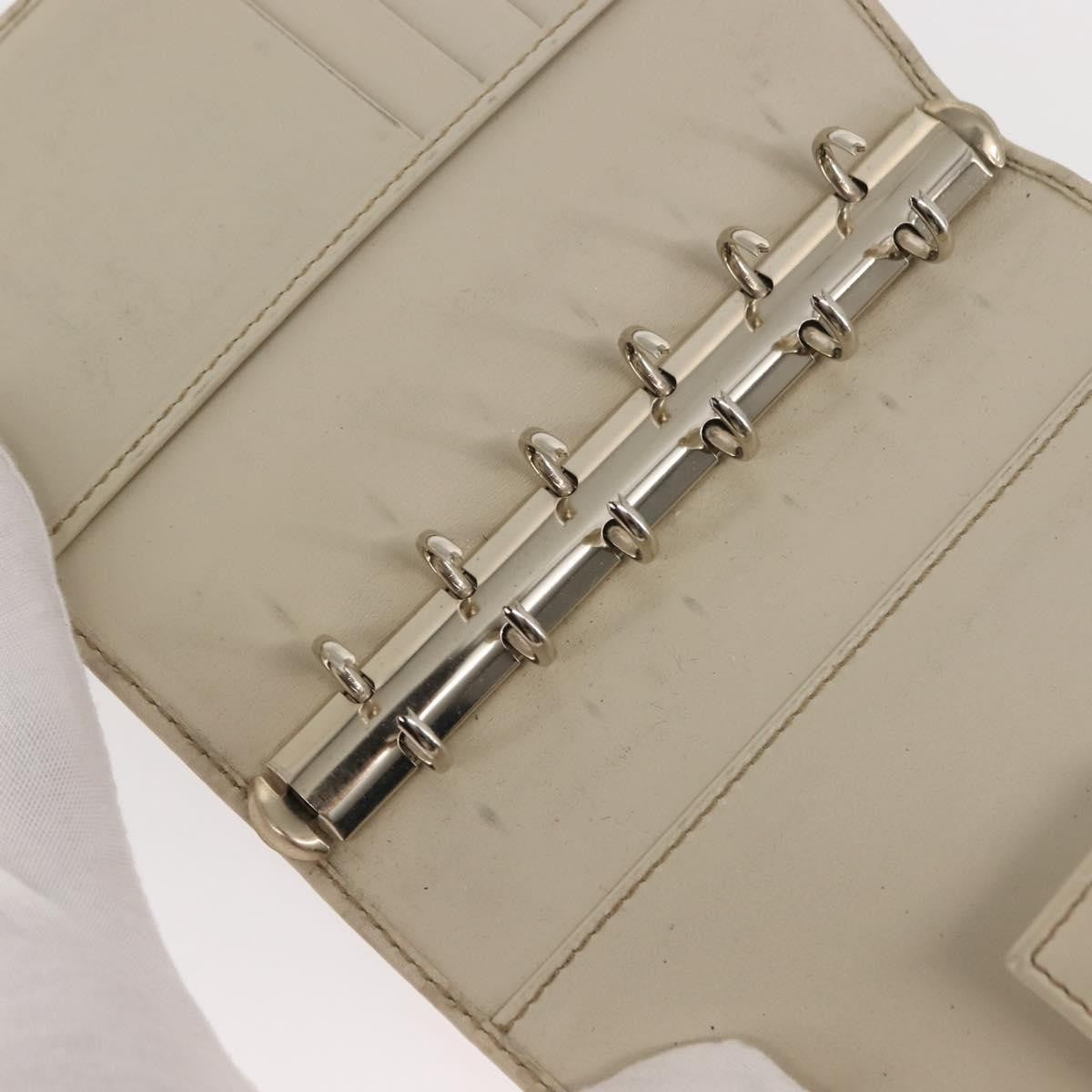 Gucci Ring Agenda Cover Guccissima Leather Beige Leather Briefcase Bag (Pre-Owned)