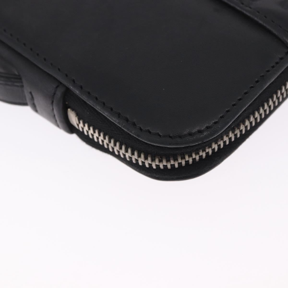 Chanel Zip Around Ipad Case Quilted Lambskin Black Leather Tech Accessory Accessory (Pre-Owned)