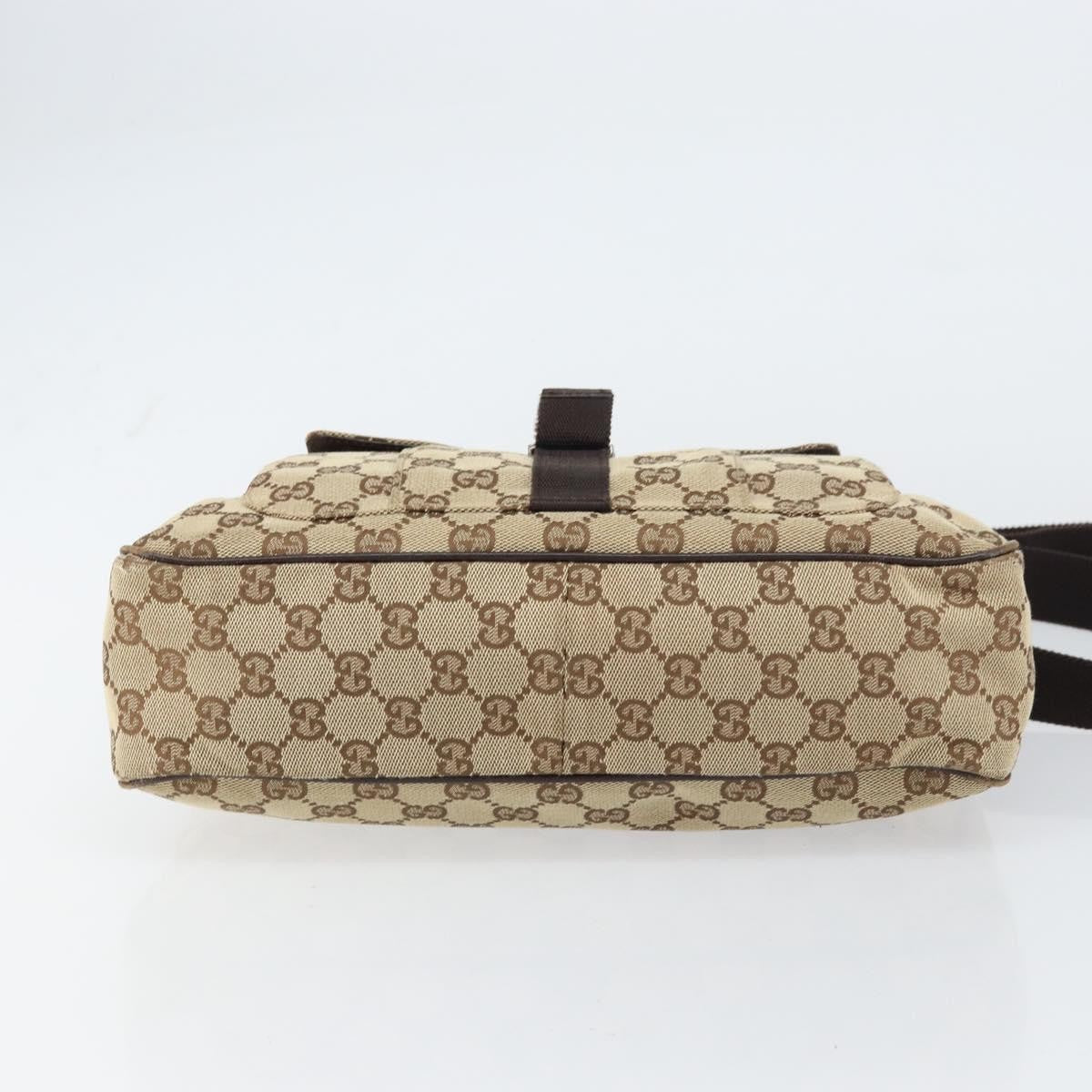 Gucci Gg Canvas Canvas Beige Canvas Shoulder Bag Bag (Pre-Owned)