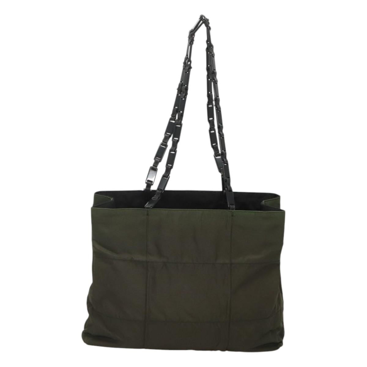Prada Vintage Tessuto Khaki Nylon Shoulder Bag Bag (Pre-Owned)