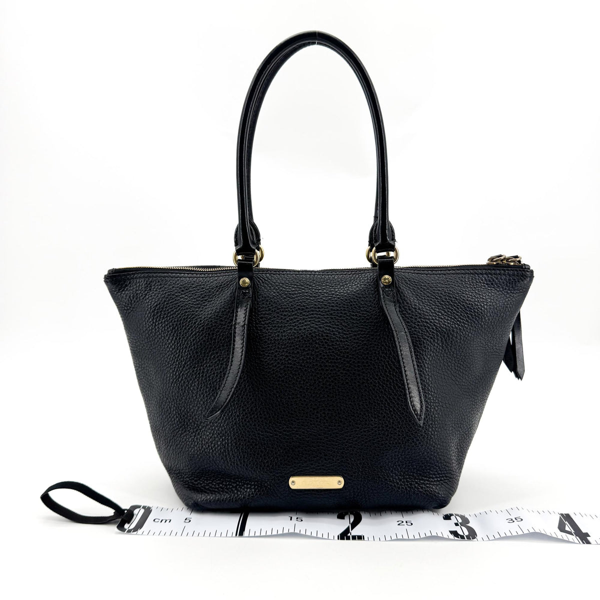 Burberry Bridle Salisbury Leather Black Leather Tote Bag Bag (Pre-Owned)