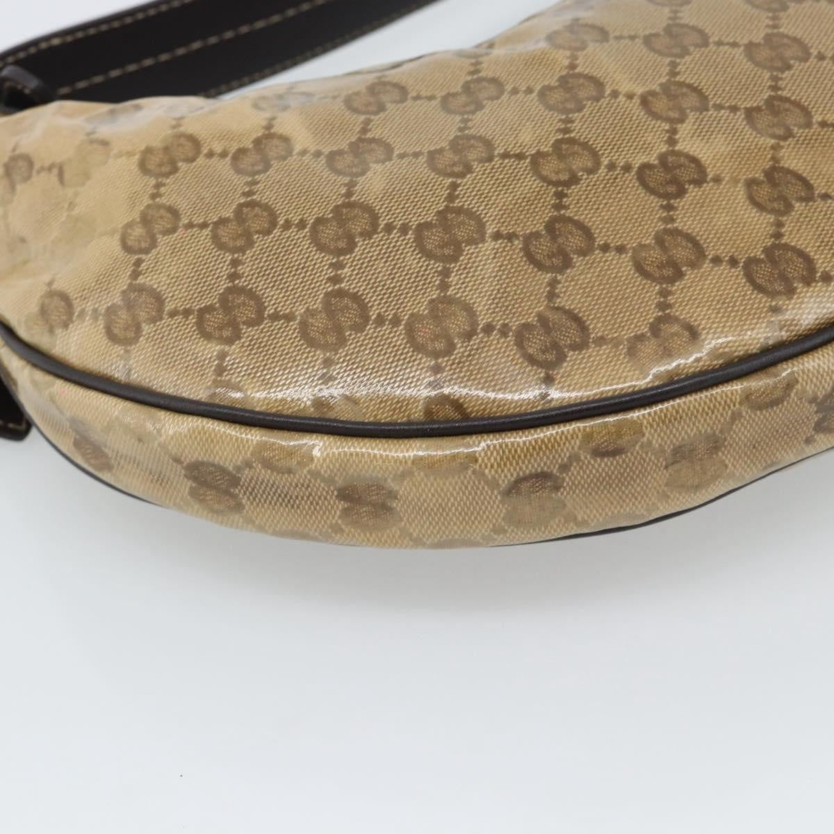 Gucci Vintage Hobo Crystal Canvas Beige Canvas Shoulder Bag Bag (Pre-Owned)