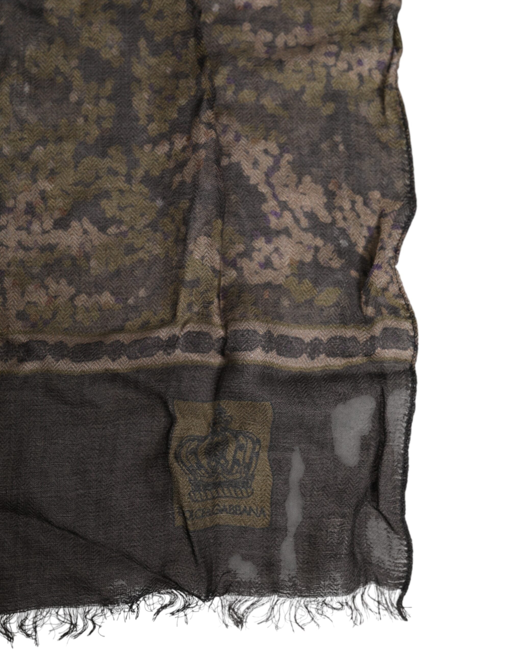 Dolce & Gabbana Camouflage Neck Warmer Wrap Foulard Men's Scarf
