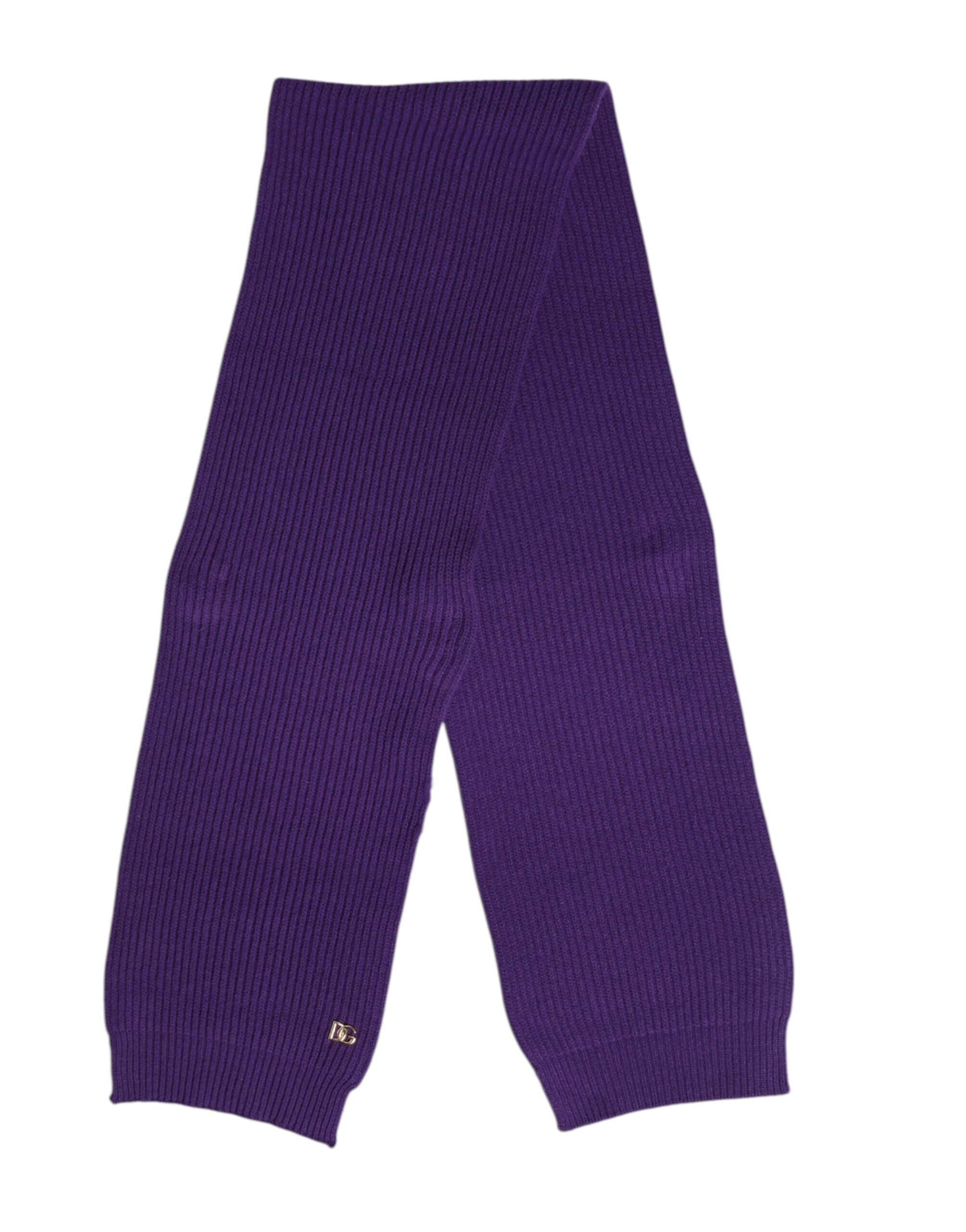 Dolce & Gabbana Purple DG Logo Neck Warmer Wrap Shawl Men's Scarf