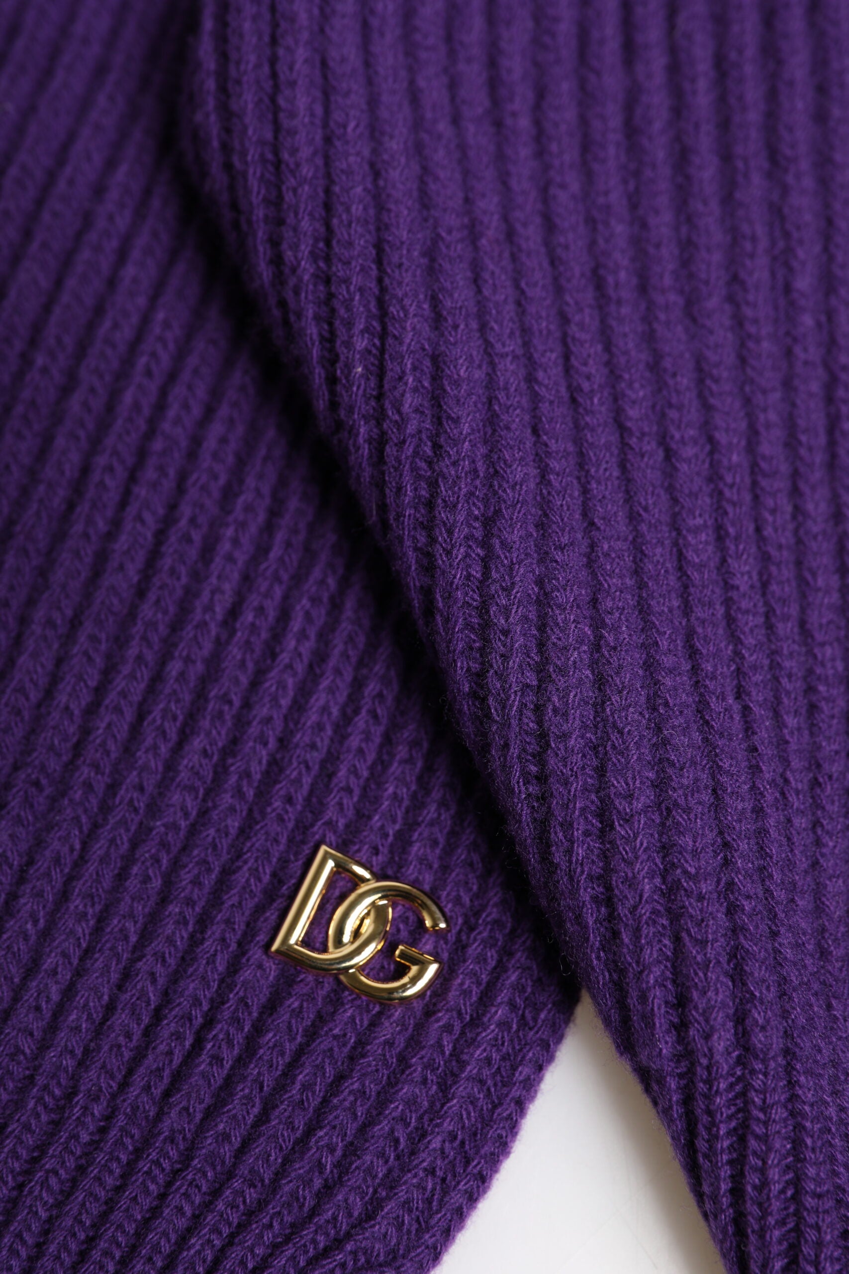 Dolce & Gabbana Purple DG Logo Neck Warmer Wrap Shawl Men's Scarf