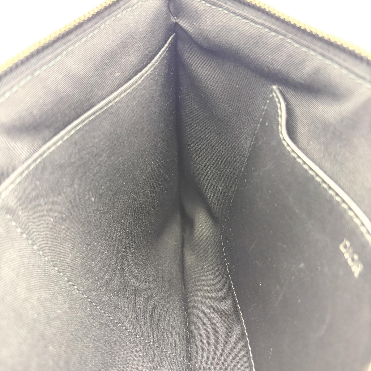 Christian Dior A5 Pouch Printed Oblique Denim Black Other Clutche & Pouche Bag (Pre-Owned)