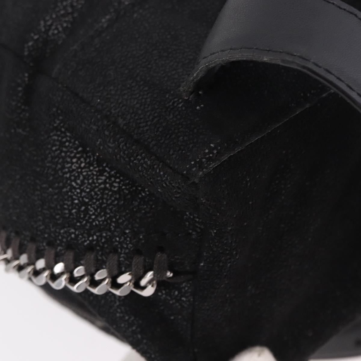 Stella Mccartney Falabella Front Zip Shaggy Deer Black Polyester Backpack Bag (Pre-Owned)