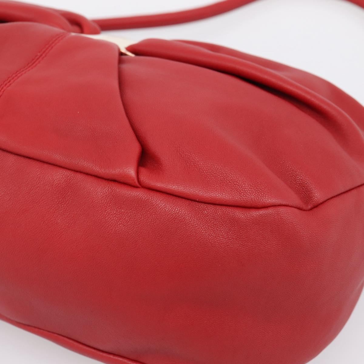 Salvatore Ferragamo Miss Vara Giusy Hobo Leather Red Leather Shoulder Bag Bag (Pre-Owned)