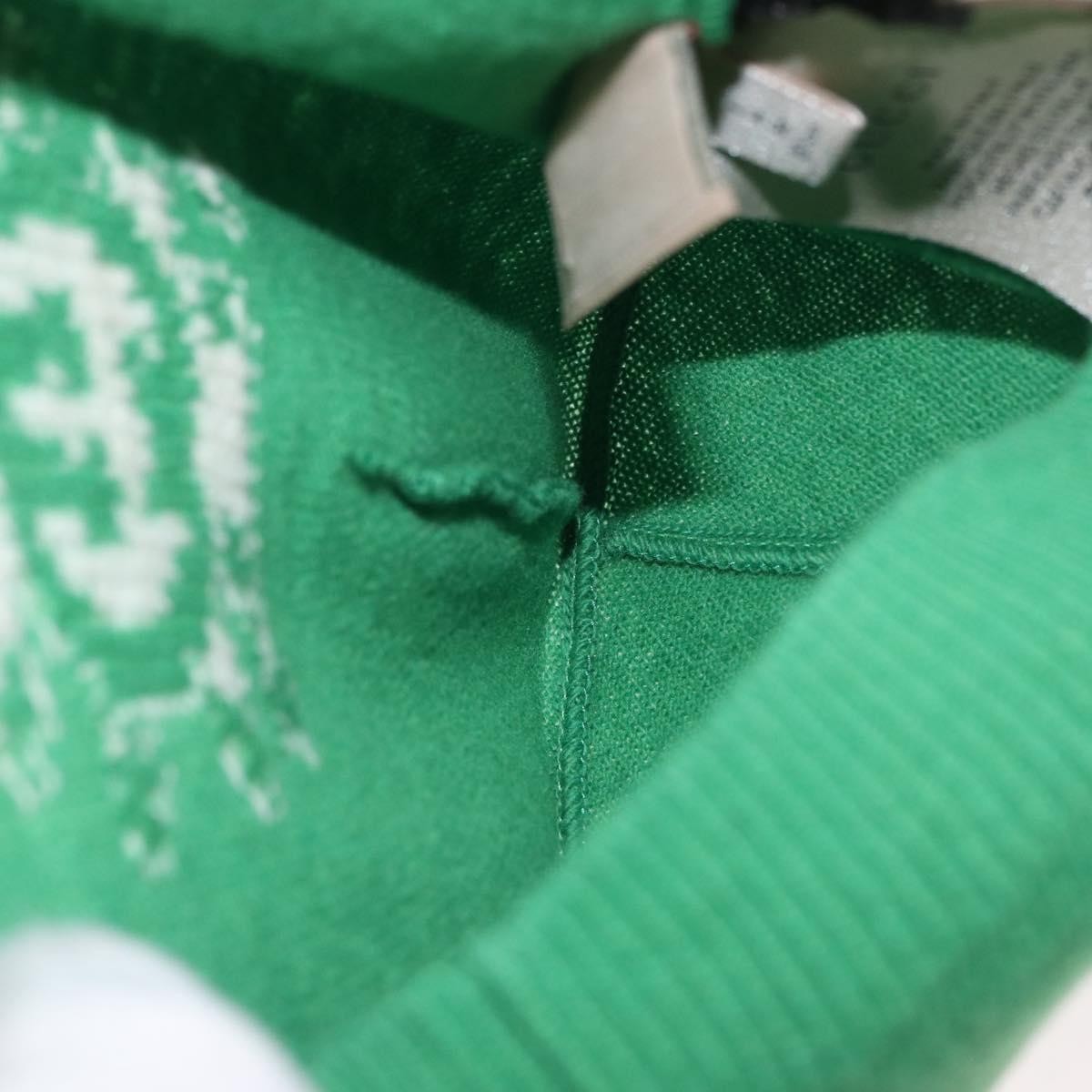 Gucci Beanie Alien Intarsia Green Canvas Head Accessory Accessory (Pre-Owned)