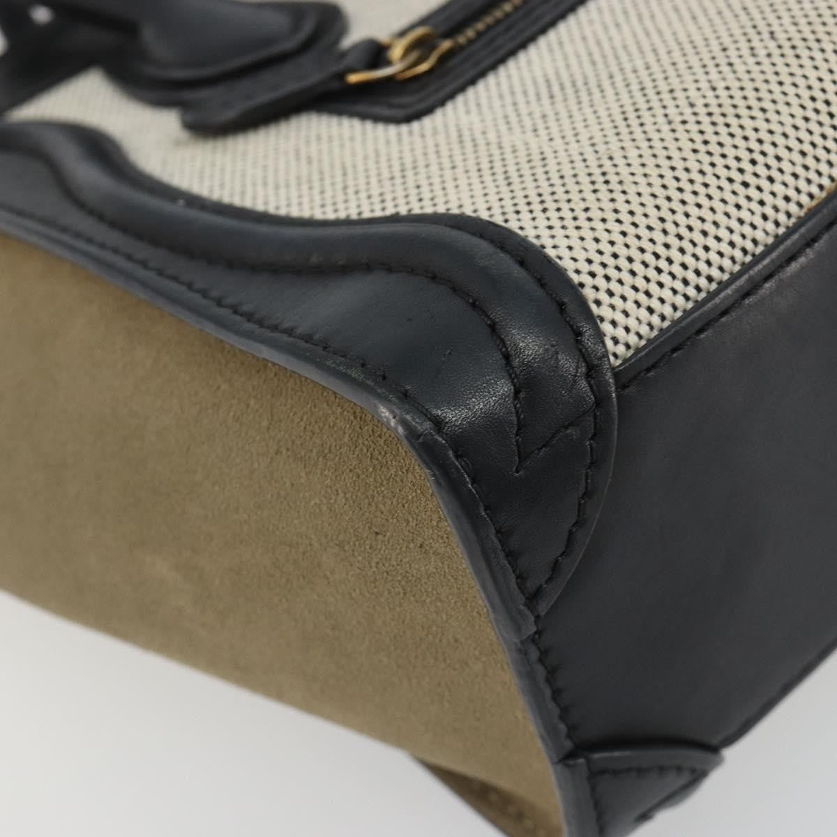 Celine Luggage Canvas And Leather Gray Canvas Tote Bag Bag (Pre-Owned)