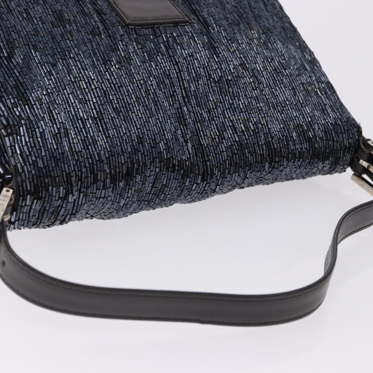 Fendi Baguette Sequins Navy Beads Handbag (Pre-Owned)