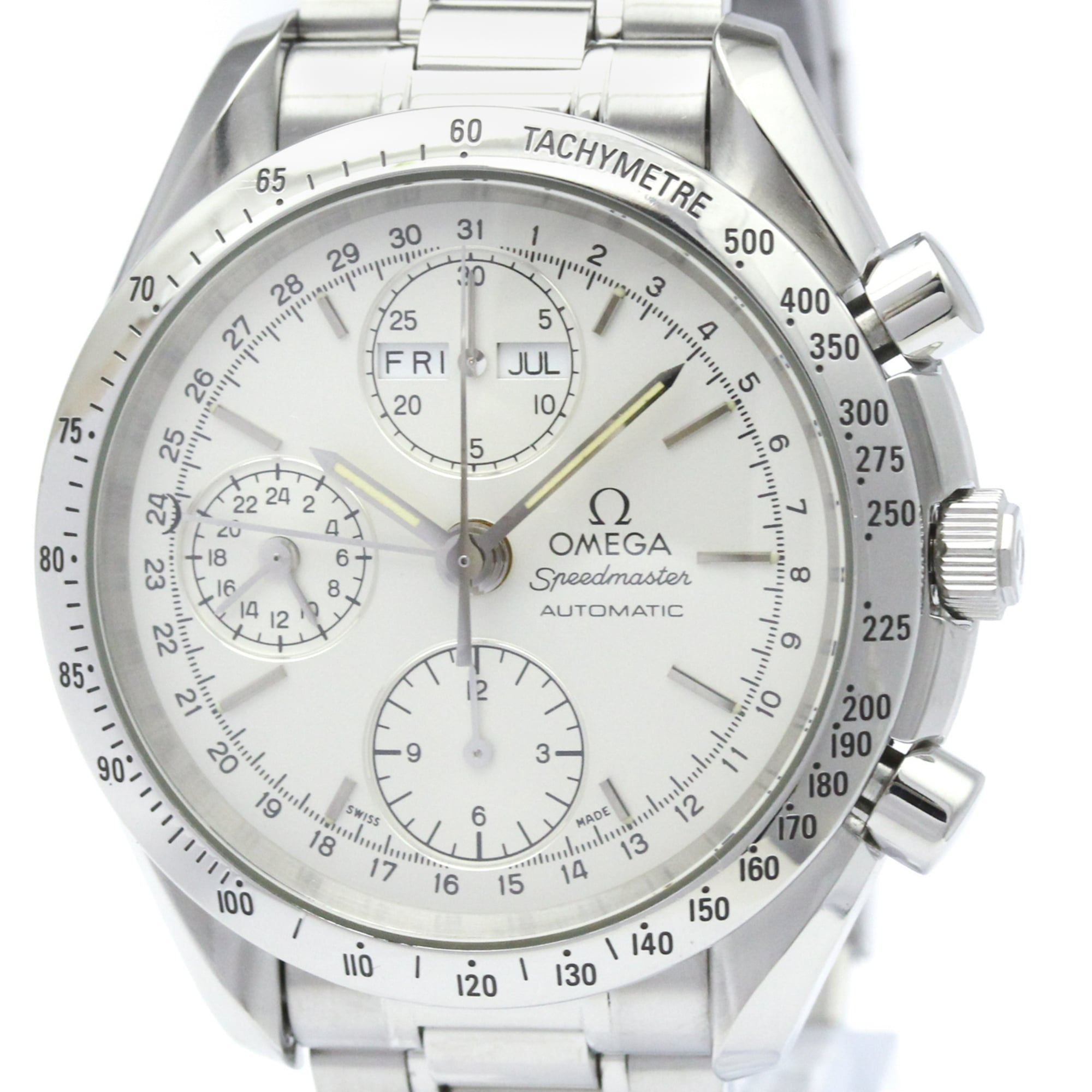 Omega Speedmaster Triple Calendar Chronograph Automatic Stainless Steel Watch (Pre-Owned)