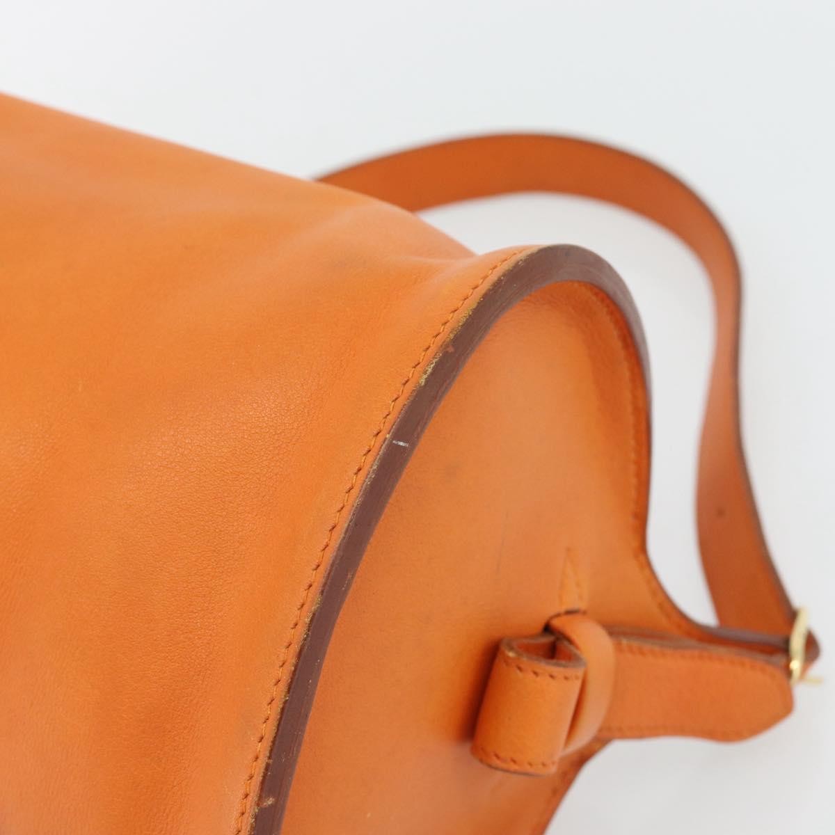 Hermes Sac Doremi Leather Orange Leather Shoulder Bag Bag (Pre-Owned)