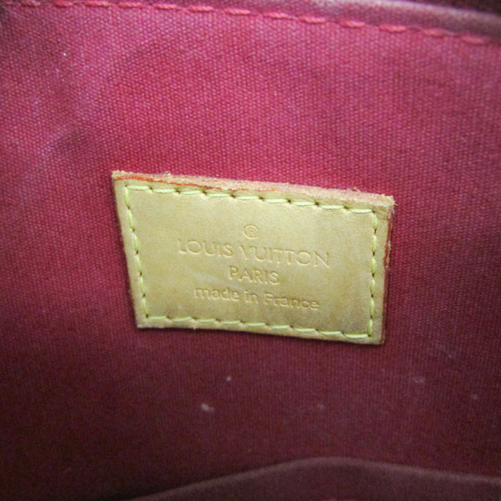 Louis Vuitton Alma Monogram Vernis Red Patent_Leather Handbag (Pre-Owned)