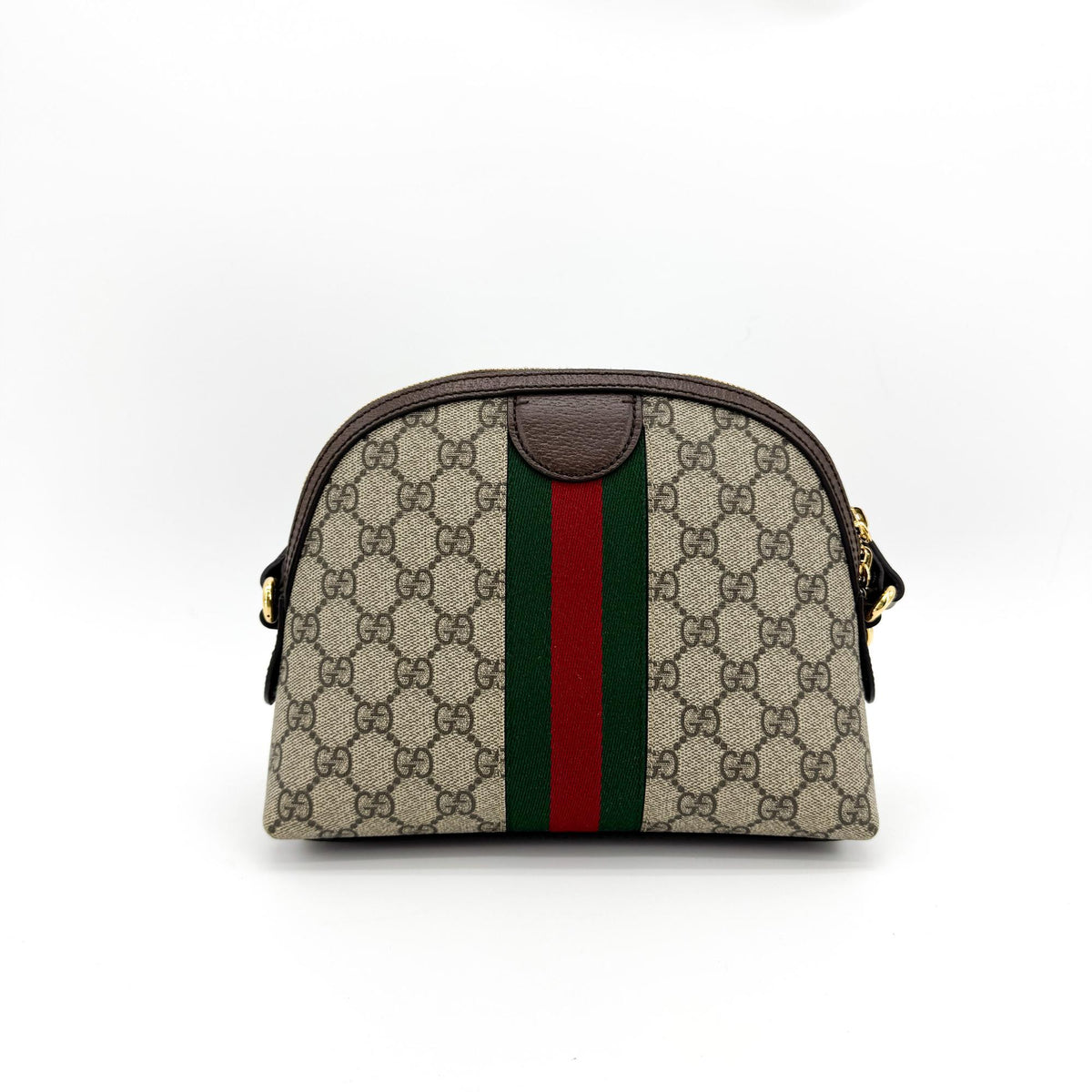 Gucci Ophidia Dome Gg Coated Canvas Brown Canvas Shoulder Bag Bag (Pre-Owned)