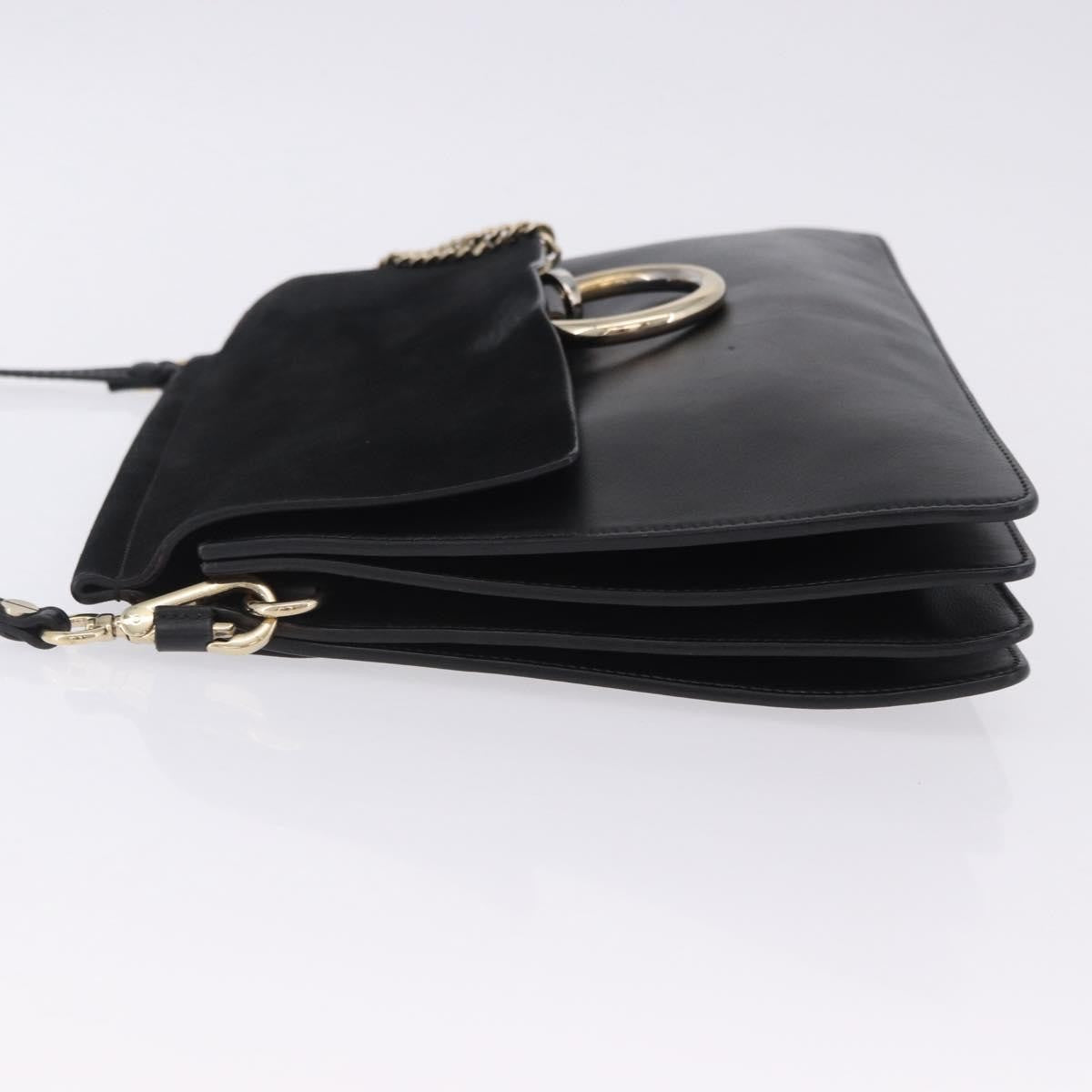 Chloe Faye Leather And Suede Black Suede Crossbody Bag Bag (Pre-Owned)
