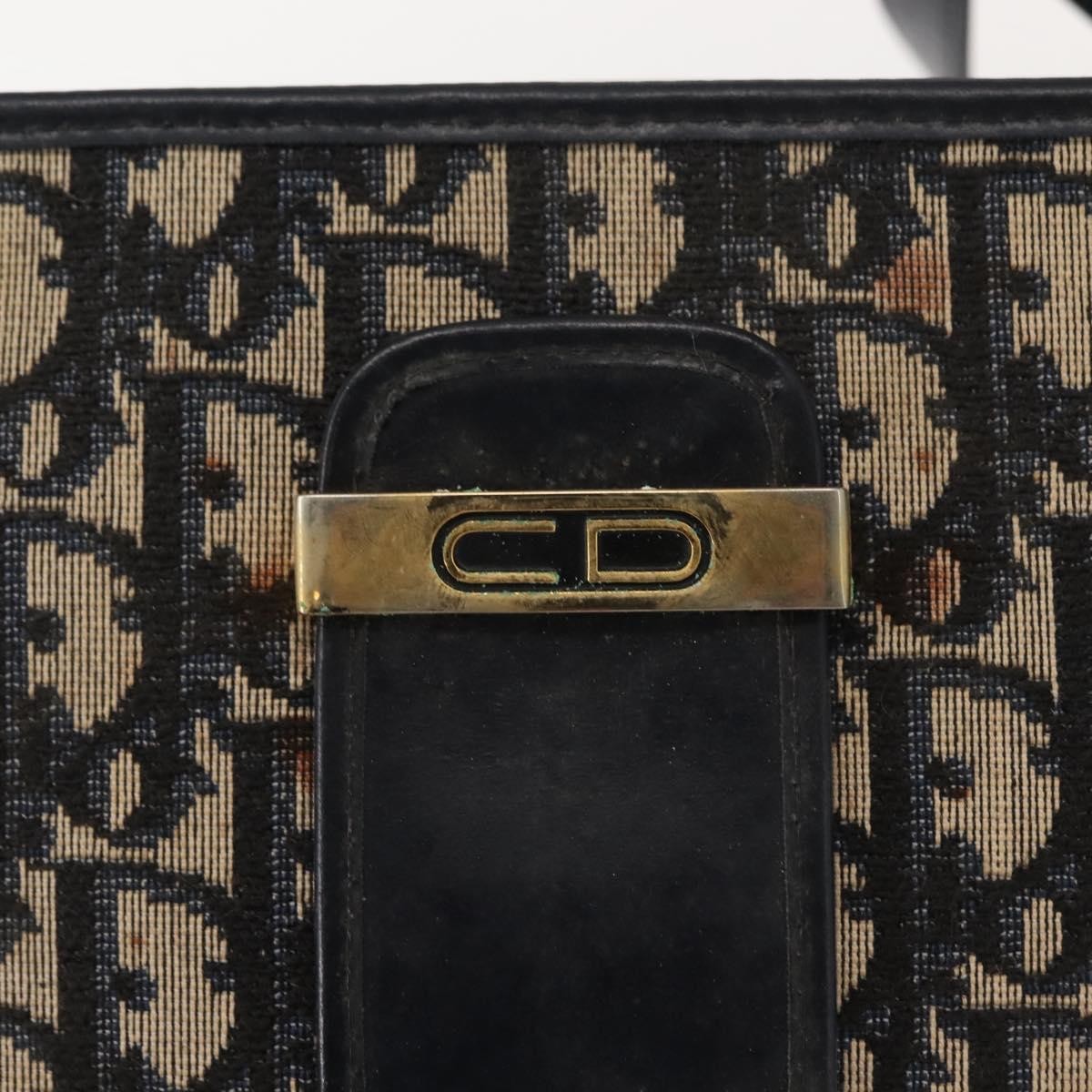 Christian Dior Vintage Cd Trotter Canvas Navy Canvas Shoulder Bag Bag (Pre-Owned)