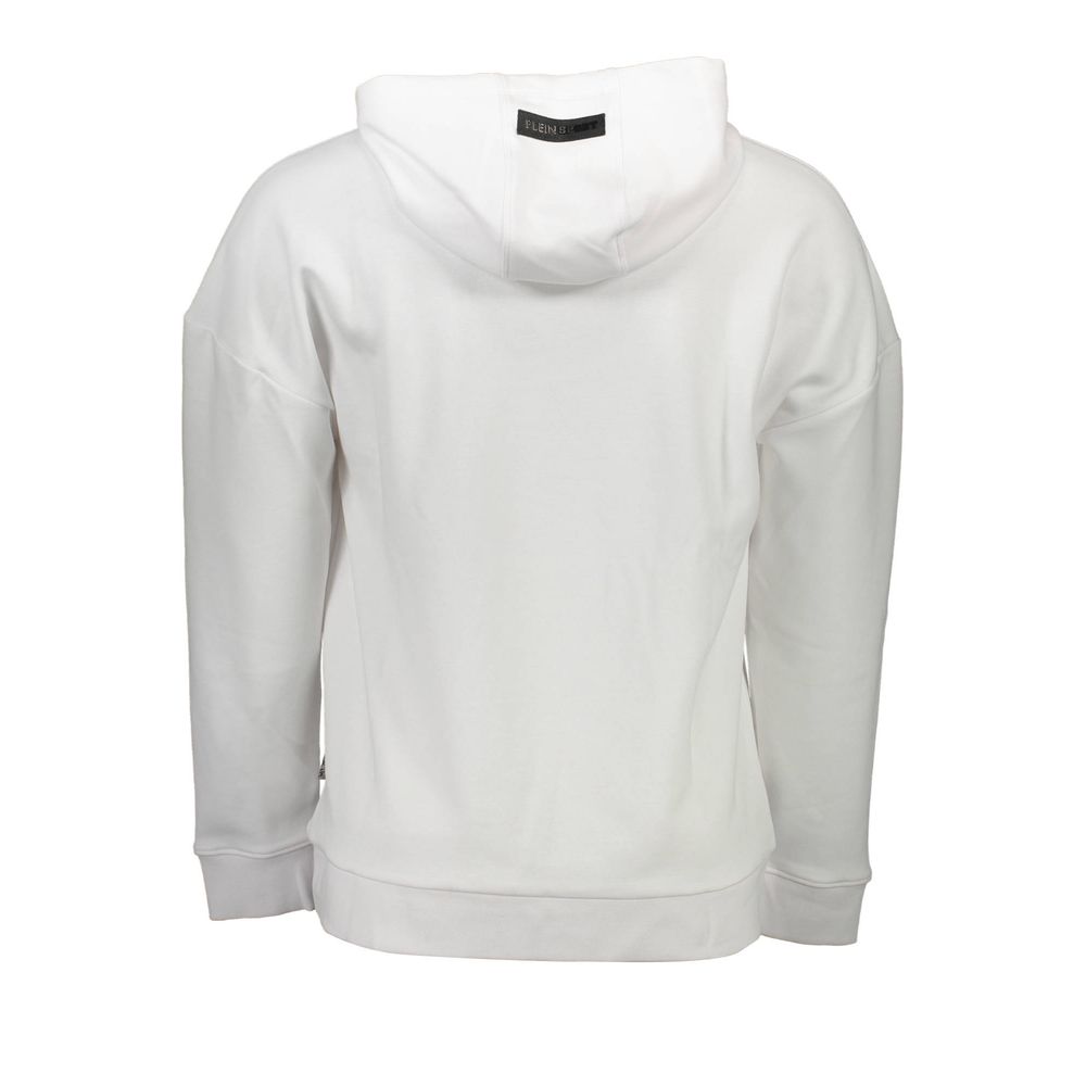 Plein Sport White Cotton Men's Hooded Men's Sweatshirt