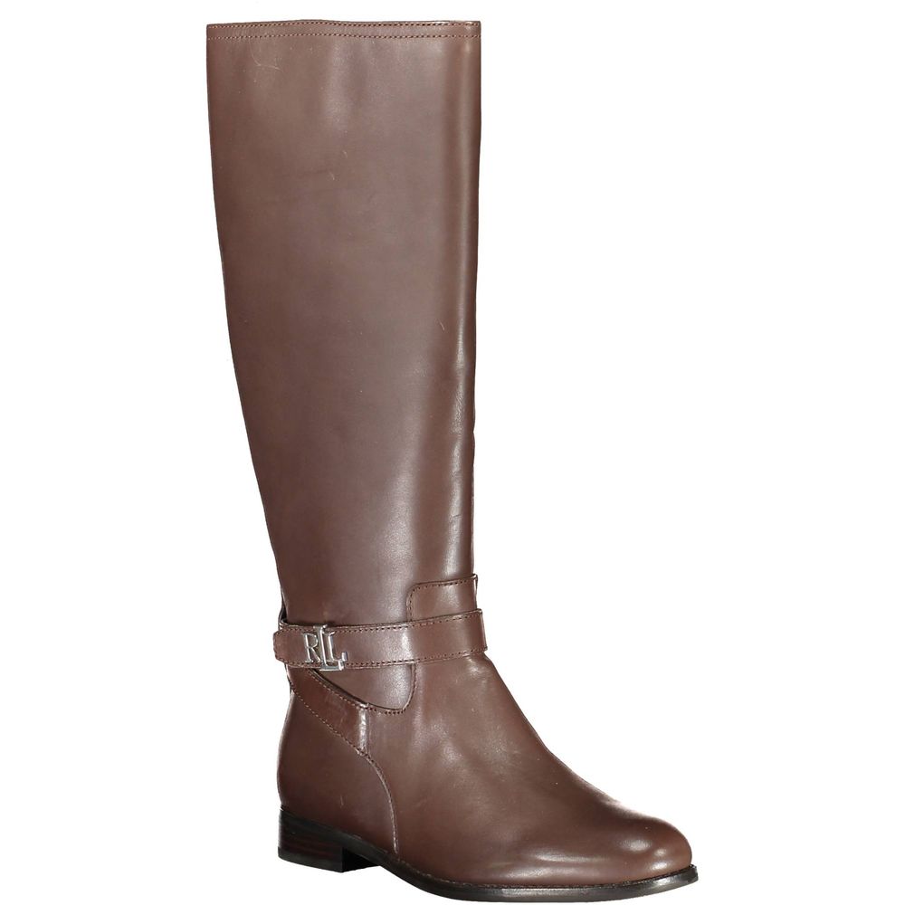 Ralph Lauren Brown Leather Women Women's Boot