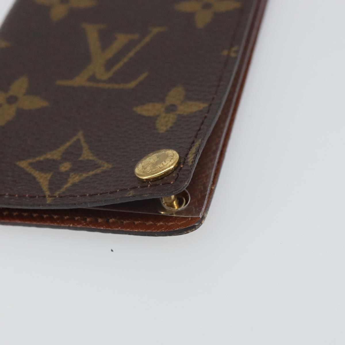 Louis Vuitton Porte Cartes Pression Card Case Monogram Canvas Brown Canvas Card Holders Accessory (Pre-Owned)