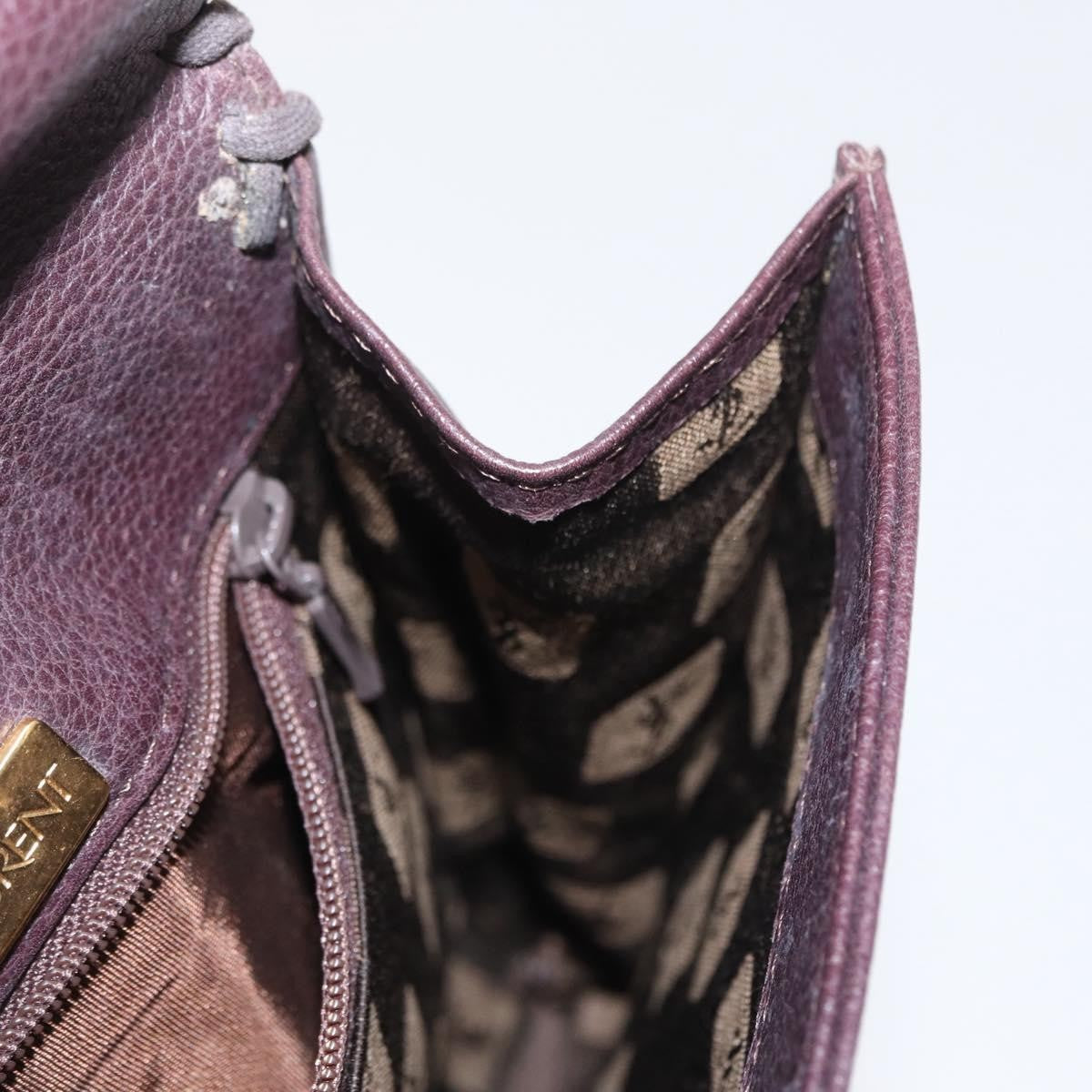 Saint Laurent Vintage Leather Purple Leather Shoulder Bag Bag (Pre-Owned)