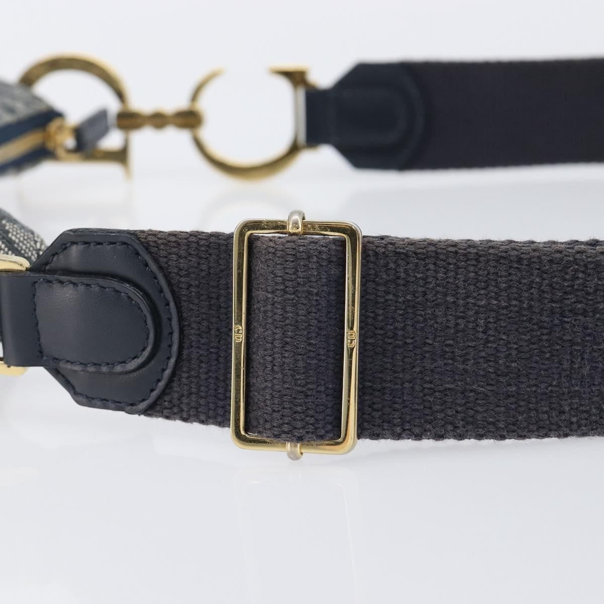 Christian Dior Saddle Messenger Oblique Canvas Navy Canvas Clutche & Pouche Bag (Pre-Owned)