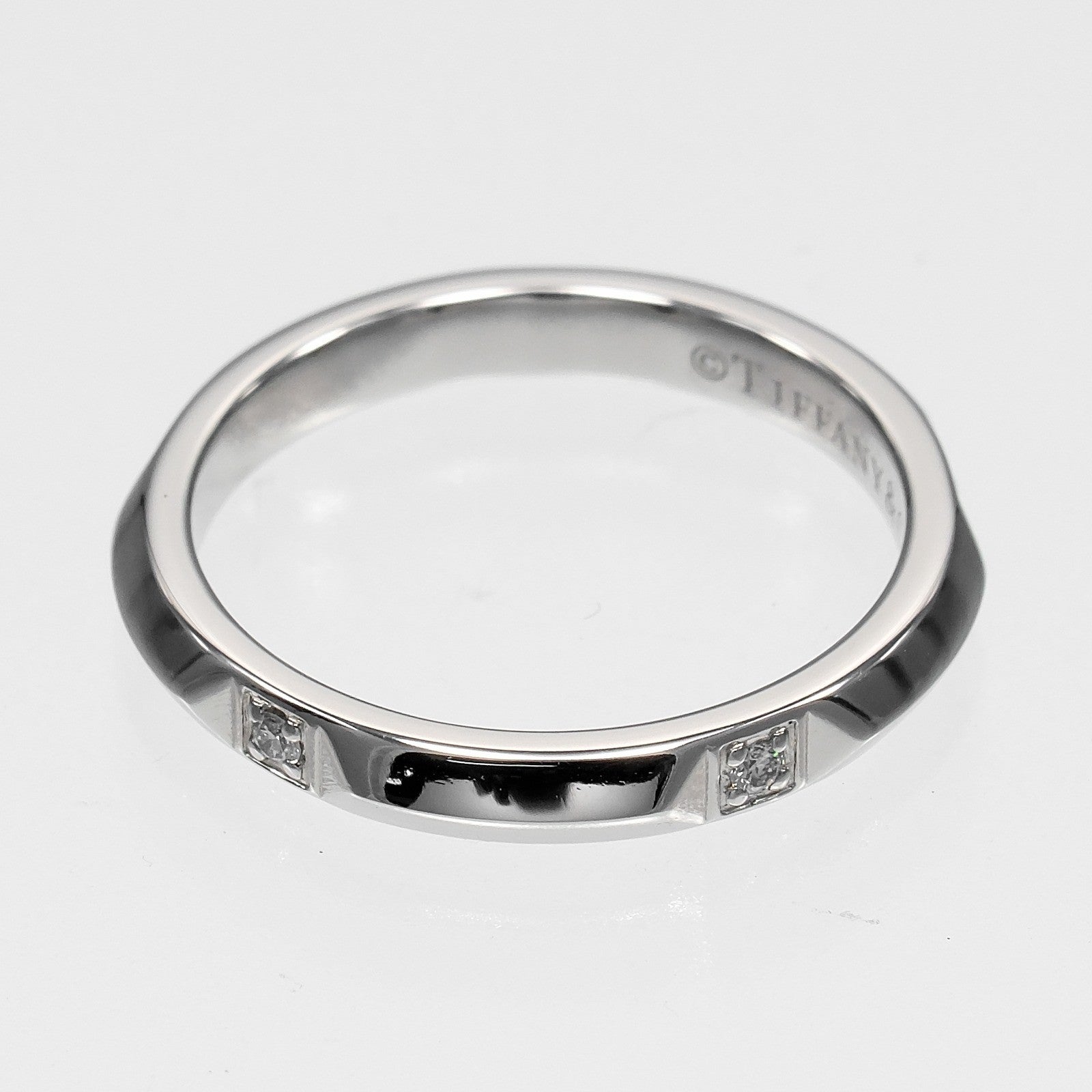 Tiffany & Co. True Band Platinum / 5Pdiamond Silver Platinum Ring Jewelry (Pre-Owned)
