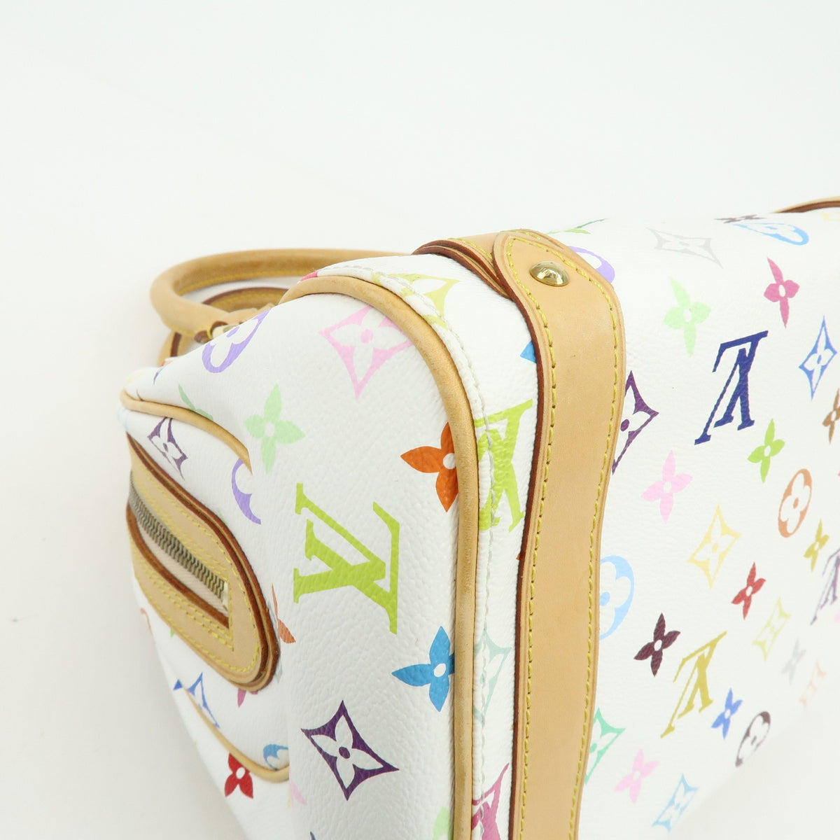Louis Vuitton Priscilla Monogram Multicolor White Canvas Handbag (Pre-Owned)