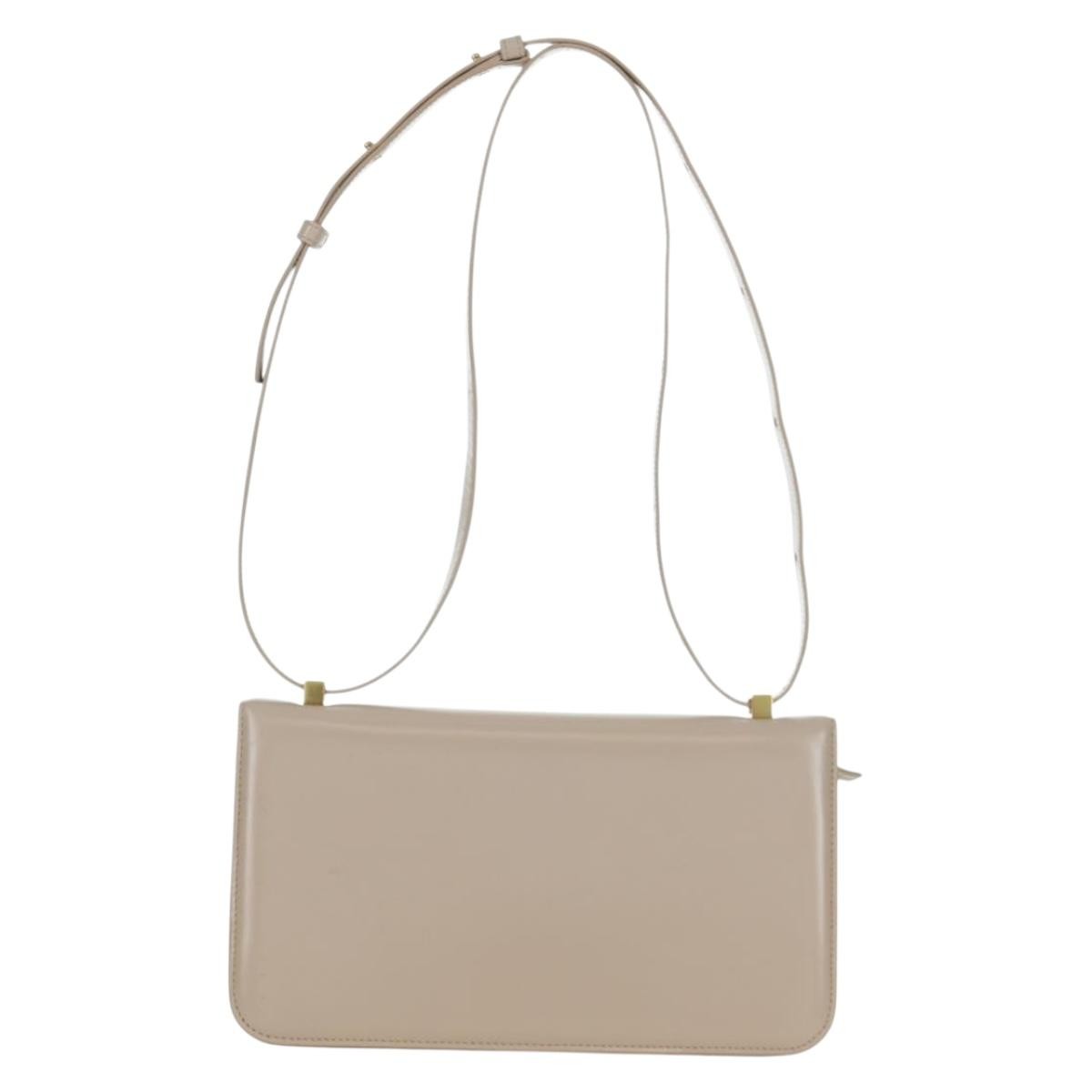Bottega Veneta Bv Classic Textured Calfskin Beige Leather Handbag (Pre-Owned)