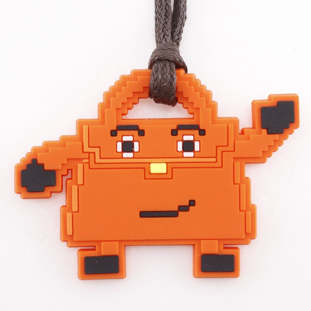Hermes Kelly Dole Bag Charm Rubber Orange Rubber Charms And Keychains Accessory (Pre-Owned)