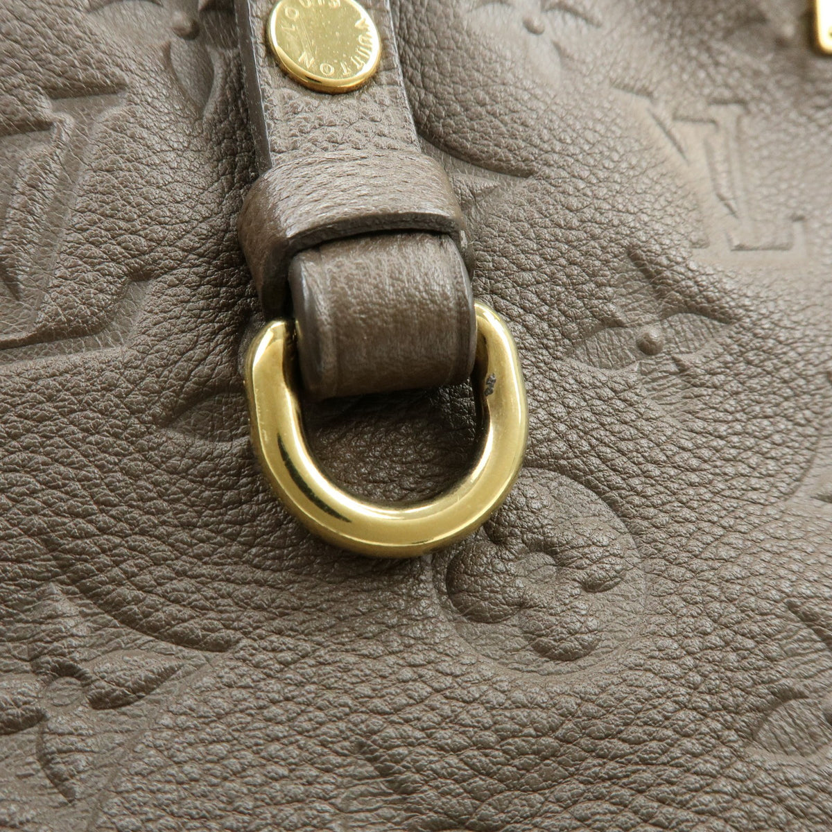 Louis Vuitton Citadine Monogram Empreinte Leather Brown Leather Handbag (Pre-Owned)